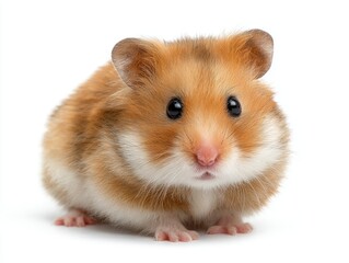 giant brown hamster isolated on white