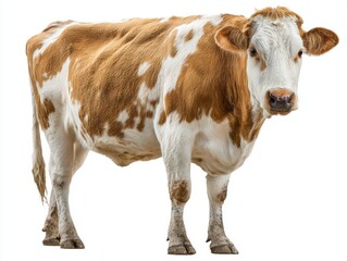 jersey light brown and white cattle cow breed isolated on white