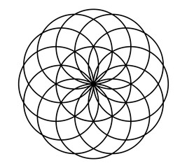 flower of life vector for background wallpaper template decoration symbol icon web tattoo logo. vector illustration