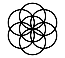 flower of life vector for background wallpaper template decoration symbol icon web tattoo logo. vector illustration