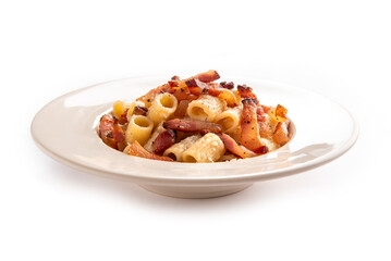 Maccheroni alla gricia, pasta italiana, cucina romana 