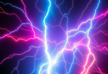 Electric storm, neon streaks, abstract energy burst,  galaxy,  movement