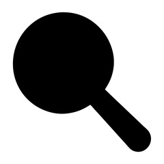 Silhouette of a magnifying glass tool for searching and investigation purpose