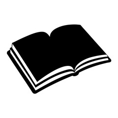 Open Book Silhouette Illustrating Knowledge, Reading, and the Power of Education