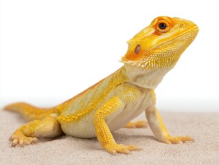 Obraz premium yellow color of beared dragon lizard