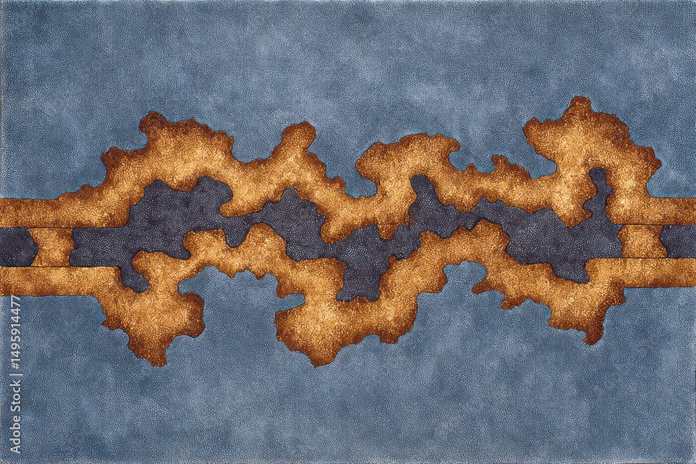 Poster swirling brown and blue shapes create a textured, eye-catching abstract pattern on a smooth backgrou