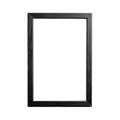 Black Wooden Frame Mockup Isolated on Transparent Background, Picture Frame, Empty Frame, Picture Frame, Mockup, Design
