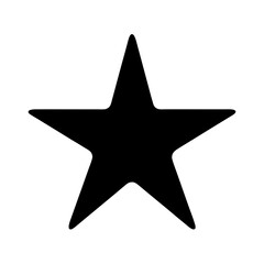 A single black star against a white background, simple and clear design