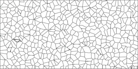Obraz premium Abstract polygonal pattern geometric cellular structure in black lines on a white background suitable for design elements