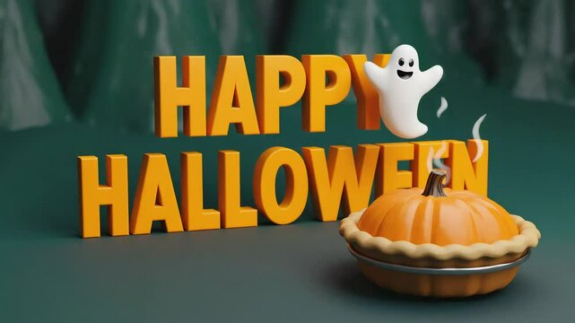 halloween pie and ghost