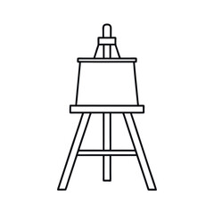 Easel Stand Outline Line Art Illustration