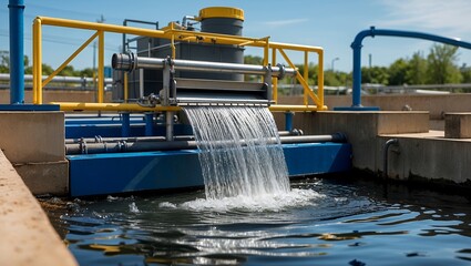 Filtration process in sewage water treatment facility