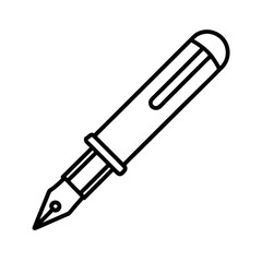 Writing Tool Pen Outline Vector Art