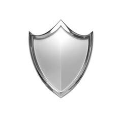 Silver Shield Icon for Security and Protection in Digital Design on transparent background