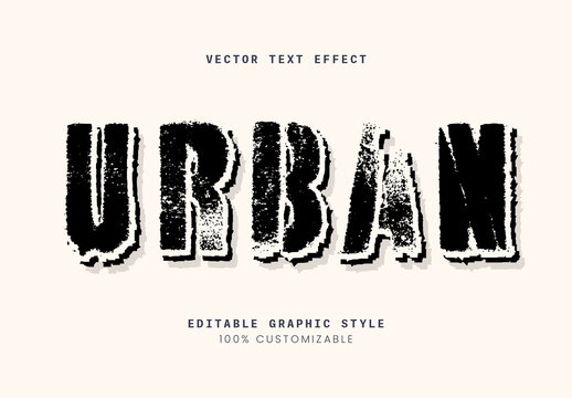 Beige And Black Grunge font Urban Distressed Rough Text Effect