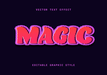 Pink And Purple magic bold font glow vibrant sparkle Text Effect