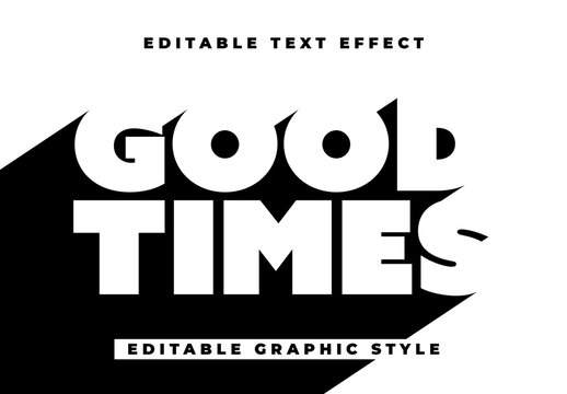 Black And White bold shadow font block modern text effect