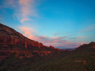 sunset in the mountains