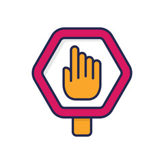 Fototapeta premium Stop Vector icon