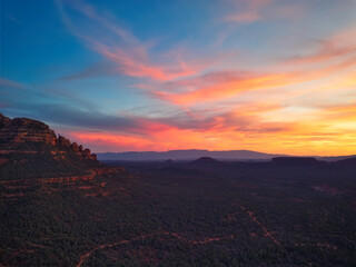sunset in the mountains