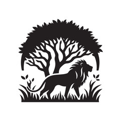 wildlife protection vector silhouette clip art logo design illustration. world environment day collection