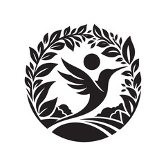 wildlife protection vector silhouette clip art logo design illustration. world environment day collection