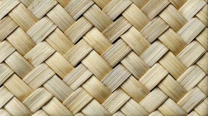 Close-up woven natural material texture