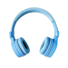 Stylish Blue Wireless Headphones for Comfortable Listening in Any Setting on transparent background