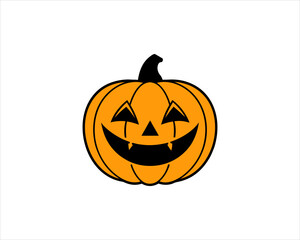 Cute & Scary Jack-o'-Lantern Pumpkin Vector. Halloween Clipart for Sublimation, Party Decor, and Printable.