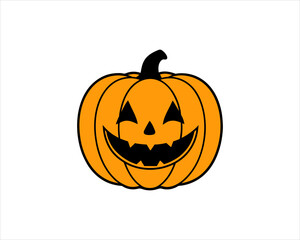 Cute & Scary Jack-o'-Lantern Pumpkin Vector. Halloween Clipart for Sublimation, Party Decor, and Printable.