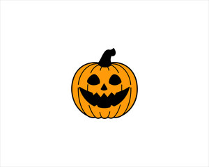 Cartoon Halloween Pumpkin Face Icons , Funny and Spooky Jack-o'-Lantern Vector Graphics for Kids & Adults.