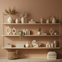 Styled Shelf Decor Neutral Tones  Textures