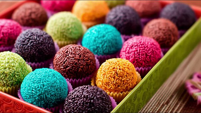 A delightful collection of assorted chocolates 