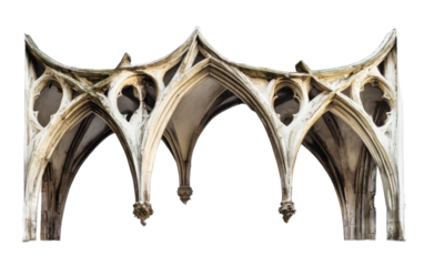 The archway is made of stone and has a lot of detail