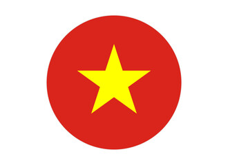 Veitnam Flag icon. Round flag of veitnam icon design, vector illustration	