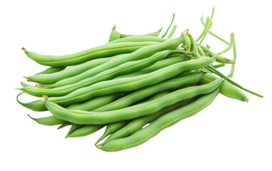 Fototapeta premium Bunch of green beans are piled on top of each other