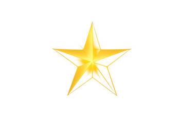 Golden shining star with transparent background, ideal for christmas decorations, festive projects, and adding a touch of sparkle