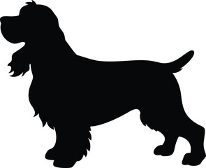 american cocker spaniel dog silhouette