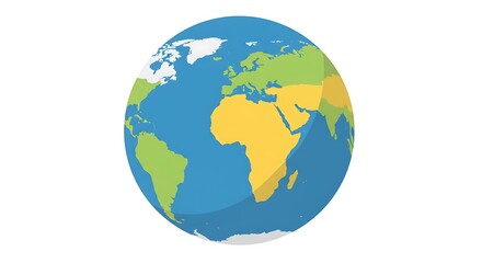 Fototapeta premium Earth Globe Illustration Showing Continents and Oceans