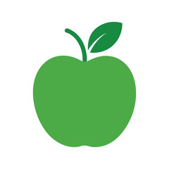 Green apple vector illustration on white background