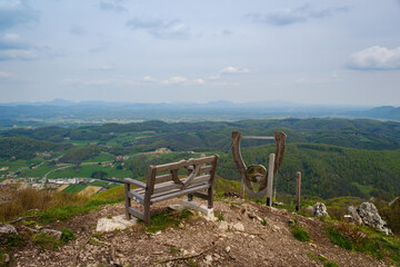 Vetrnik hill with wind harp in Kozjanski park