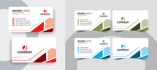 Creative and Corporate Business Card Design for Agencies and Executives. Modern business card template for corporate and personal branding.