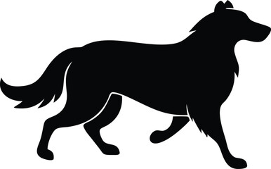 collie herding dog silhouette 