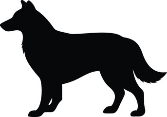 collie herding dog silhouette 