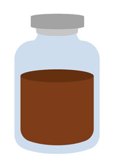 Drug and Drug Interaction. Unexpected color change when two drugs are mixed Vector Illustration. Drug interaction two drugs mixed in a vial and clouding drug particles vector.