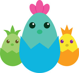 toy eggs with surprise creature.