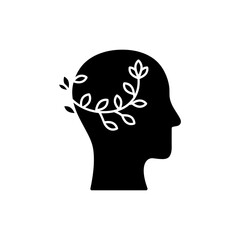 Blooming Vine Around Head Representing Natural Growth and Renewal