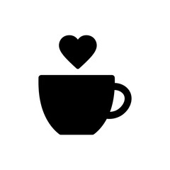 Cup with Heart-Shaped Steam for Soothing and Comforting Vibes