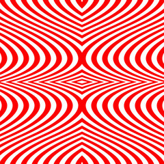 Optical ornament. Seamless pattern. Geometrical backdrop. Op art background. Geometric wallpaper. Modern motif. Linear textile print. Embroidery design. Abstract image. Ethnic vector work.