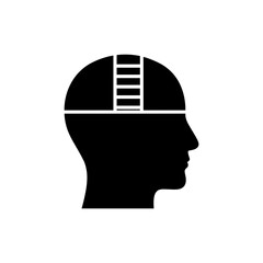 Ladder Going into Head Representing Progress in Mental Growth